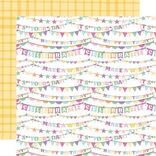 SUPER OFERTA **40%** Kit de scrapbooking Make A Birthday Wish Girl Echo Park 30x30cm