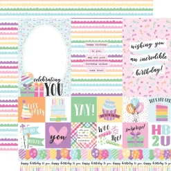 SUPER OFERTA **40%** Kit de scrapbooking Make A Birthday Wish Girl Echo Park 30x30cm