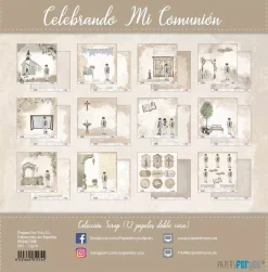 SUPER OFERTA **40%** Kit de Scrapbooking Niño Rubio Celebrando mi Comunión PapersForYou 30x30cm