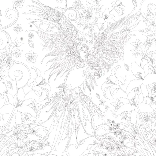 SUPER OFERTA **50%** Lienzo sobre bastidor 3D para colorear Loro Phoenix 30x30cm