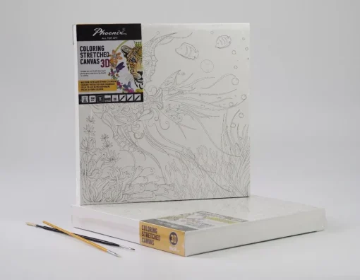 SUPER OFERTA **50%** Lienzo sobre bastidor 3D para colorear Loro Phoenix 30x30cm