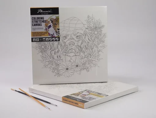 SUPER OFERTA **50%** Lienzo sobre bastidor para colorear Perro Phoenix 30x30cm