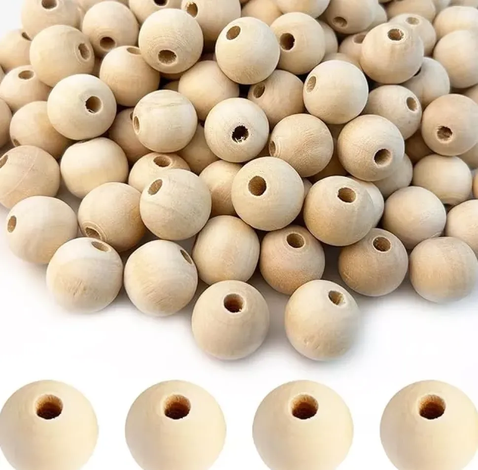 SUPER OFERTA **40%** Pack 12 cuentas de madera