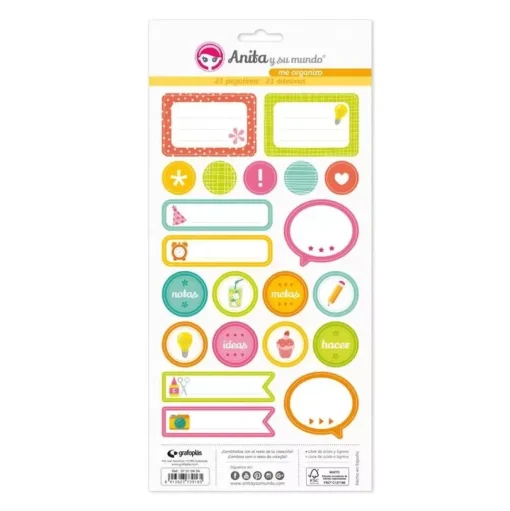 SUPER OFERTA **50%** Pegatinas Me organizo Anita y su mundo