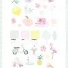 SUPER OFERTA **30%** Pegatinas Puffy Miami Peach The Mint Feather
