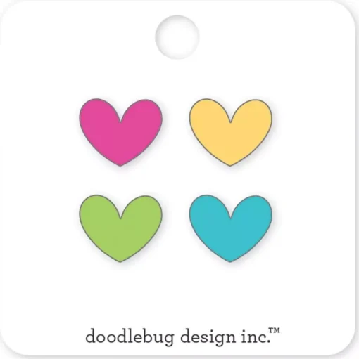SUPER OFERTA **30%** Pins de corazones Doodlebug