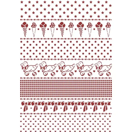 SUPER OFERTA **30%** Plantilla de Stencil Borders DayDream Stamperia 21x29cm