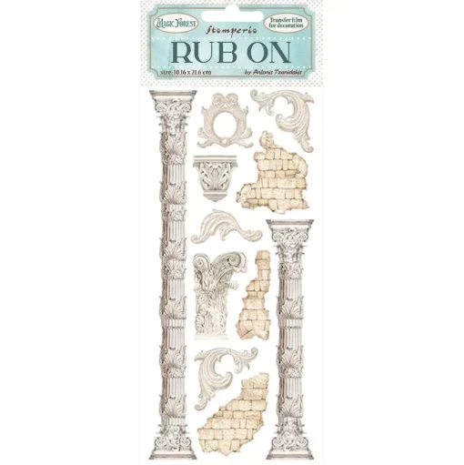 SUPER OFERTA **30%** Rub-On Columnas Magic Forest Stamperia