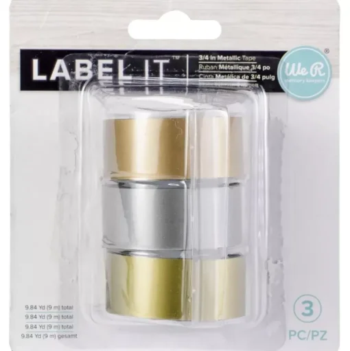 SUPER OFERTA **40%** Set de 3 cintas metálicas 1.9cm para Label It