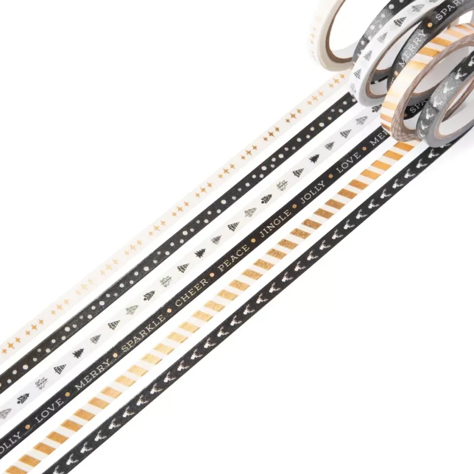 SUPER OFERTA **40%** Set de 6 washi tapes Glisten Glow Narrows Craft Smith