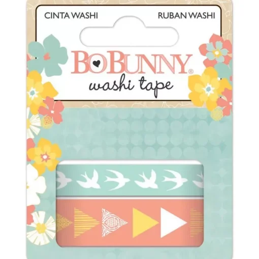SUPER OFERTA **30%** Set de 2 washi tapes Baby Bump BoBunny