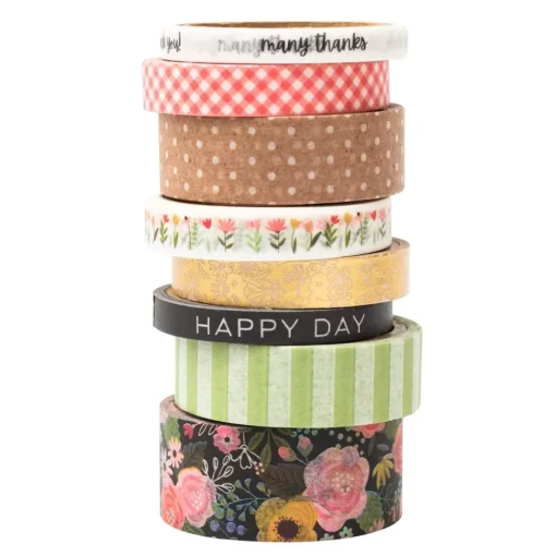SUPER OFERTA **50%** Set de 8 washi tapes Lovely Moments Pebbles