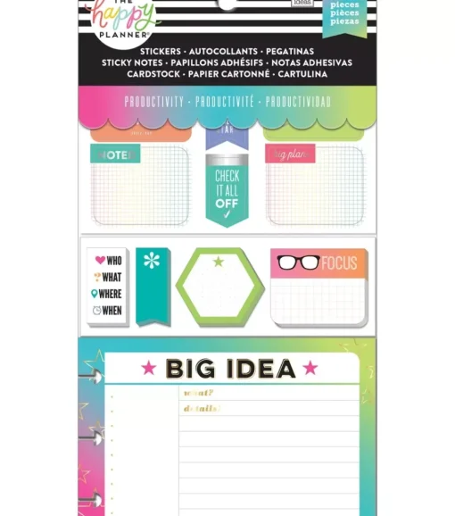 SUPER OFERTA **30%** Set de complementos Productivity Happy Planner