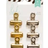 SUPER OFERTA **40%** Set de pinzas dorado y plateado Heidi Swapp