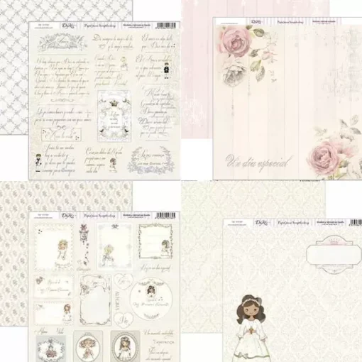 SUPER OFERTA **40%** Set de Scrapbooking Niña de comunión Dayka 20x20cm