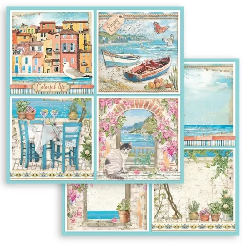 SUPER OFERTA **30%** Set de Scrapbooking Blue Dream Stamperia 30x30cm