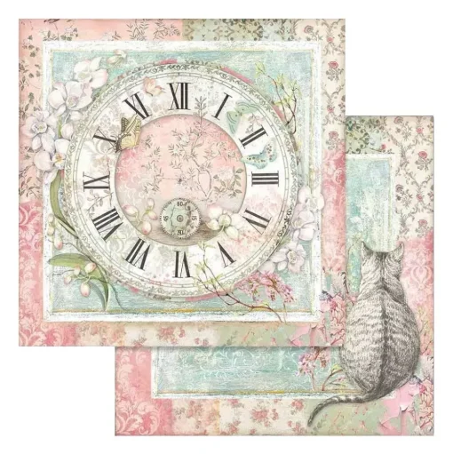 SUPER OFERTA **30%** Set de Scrapbooking Orchids & Cats Stamperia 30x30cm