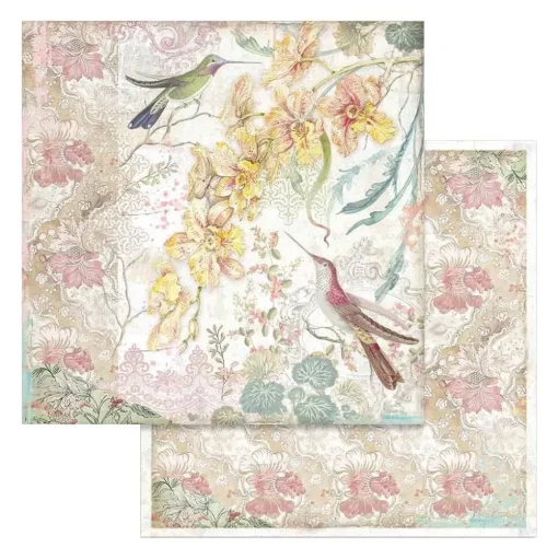 SUPER OFERTA **30%** Set de Scrapbooking Orchids & Cats Stamperia 30x30cm