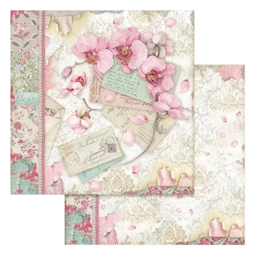 SUPER OFERTA **30%** Set de Scrapbooking Orchids & Cats Stamperia 30x30cm