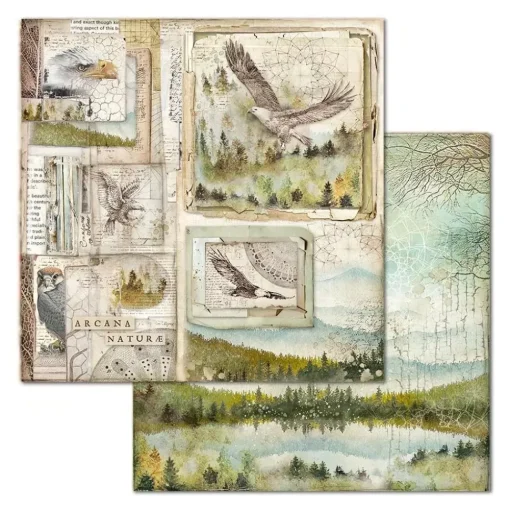 SUPER OFERTA **30%** Set de scrapbooking Forest Stamperia 30x30cm