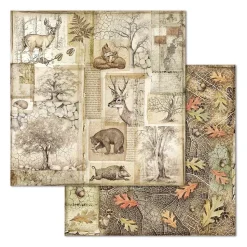 SUPER OFERTA **30%** Set de scrapbooking Forest Stamperia 30x30cm