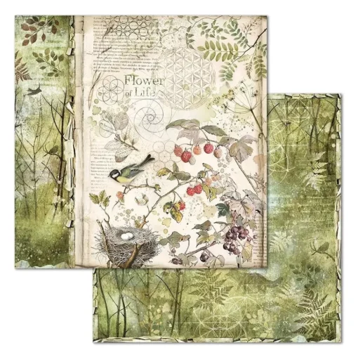 SUPER OFERTA **30%** Set de scrapbooking Forest Stamperia 30x30cm