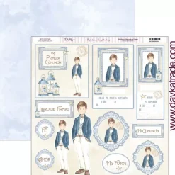 SUPER OFERTA **40%** Set de scrapbooking Celebración Niño Dayka 20x20cm