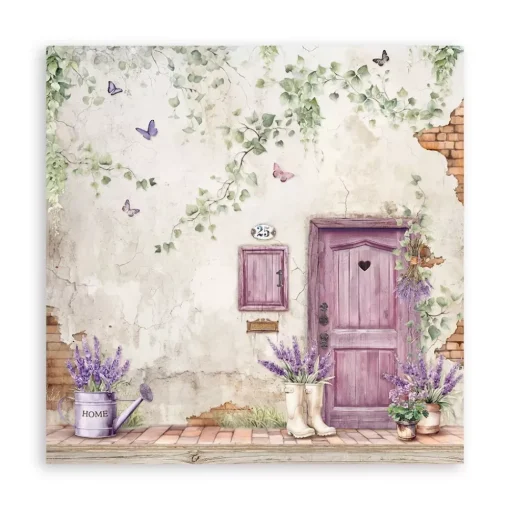 SUPER OFERTA **30%** Set de scrapbooking Lavender Stamperia 20x20cm