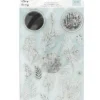 SUPER OFERTA **40%** Set de Sellos Acrílicos Floral Hip Stamp Hooray American Crafts