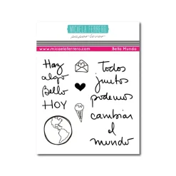SUPER OFERTA **40%** Set de sellos Bello mundo Micaela Ferrero