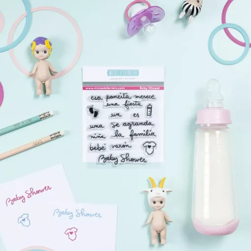 SUPER OFERTA **40%** Set de sellos Baby Shower Micaela Ferrero
