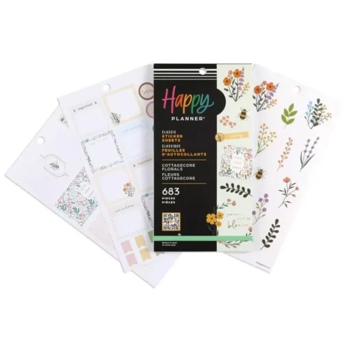 Super Pack Stickers Cottagecore Florals Classic Happy Planner