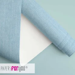 Tela de encuadernar de lino Baby Blue PapersForYou 142x50cm
