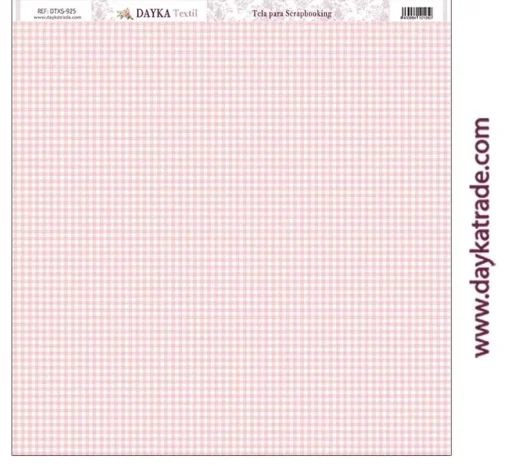 Tela DTXS-925 Cuadros vichy rosa Dayka 30x30cm