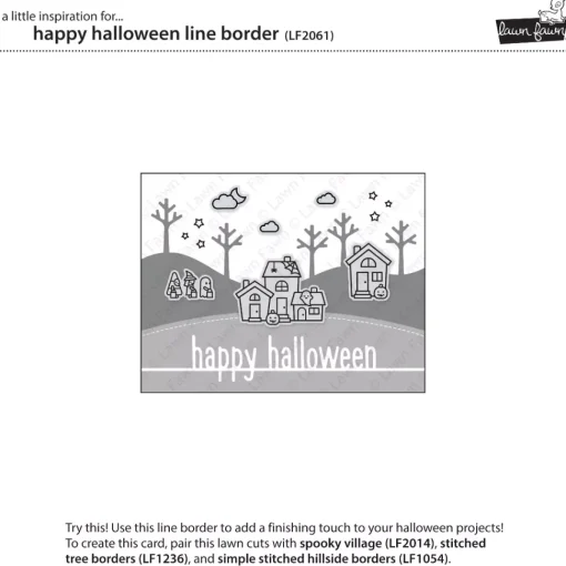 Troquel Happy Halloween Line Border Lawn Fawn