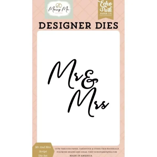 Troquel Mr And Mrs Script Marry Me Echo Park
