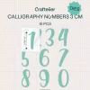 Troquel Números Caligrafía Craftelier 3cm