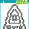 Troquel Outside In Stitched Christmas Tree Lawn Fawn compatible con Sizzix
