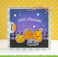 Troquel Spooky Fence Border Lawn Fawn compatible con Sizzix