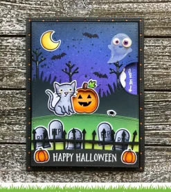 Troquel Spooky Fence Border Lawn Fawn compatible con Sizzix