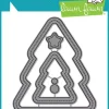 Troquel Stitched Christmas Tree Frames Lawn Fawn compatible con Sizzix