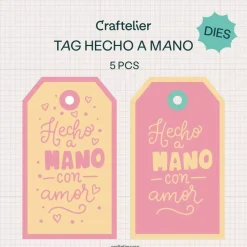Troquel Tag Hecho a Mano All You Need Is Christmas Craftelier