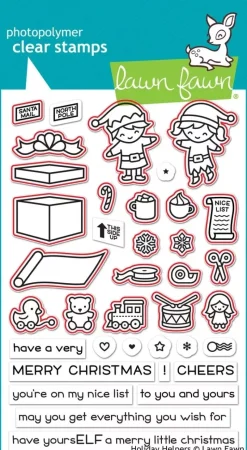 Troqueles Holiday Helpers Lawn Fawn compatible con Sizzix